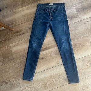 Madewell Button Fly 9” High Rise Skinny Jeans - 29 Tall
